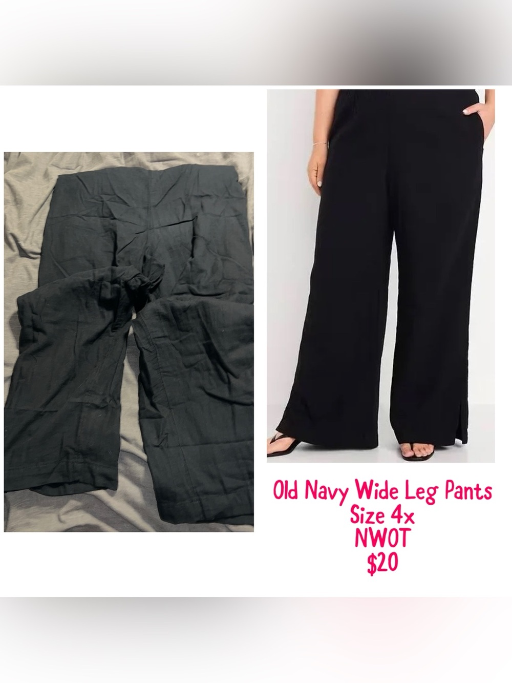 Old Navy Black Wide-Leg Pants